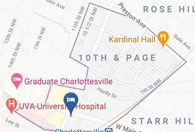 Charlottesville City - Hampton Inn & Suites Charlottesville At The University Maps