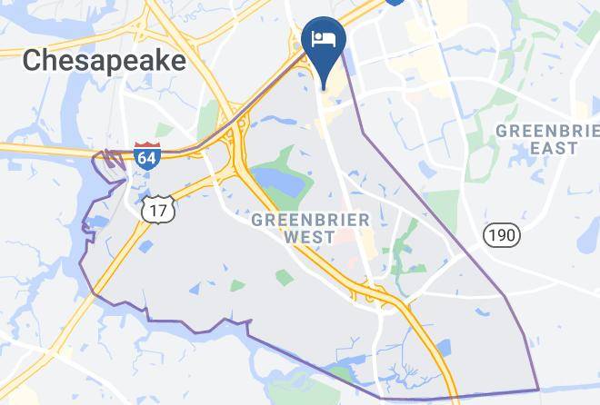 Hampton Inn & Suites Chesapeake Battlefield Blvd Map