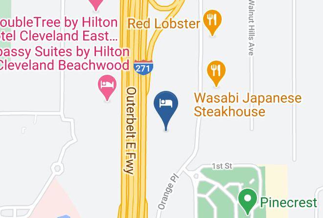 Hampton Inn & Suites Cleveland Beachwood Map