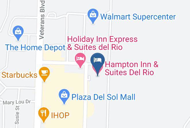 Hampton Inn & Suites Del Rio Map