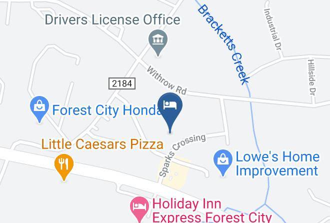 Hampton Inn & Suites Forest City Map