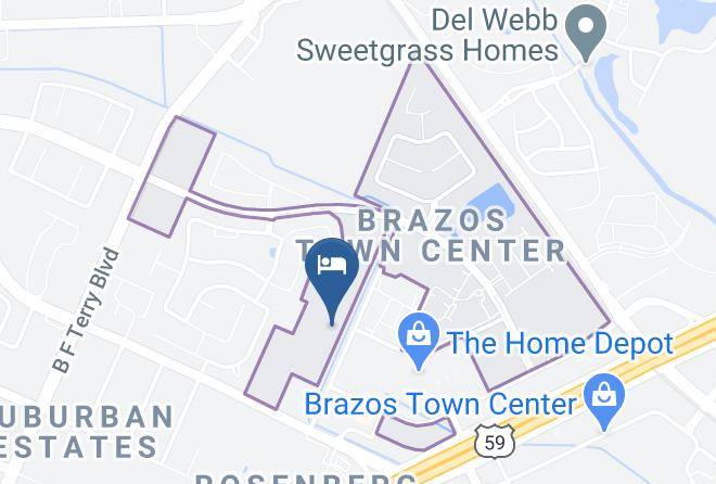 Hampton Inn & Suites Houston Rosenberg Map