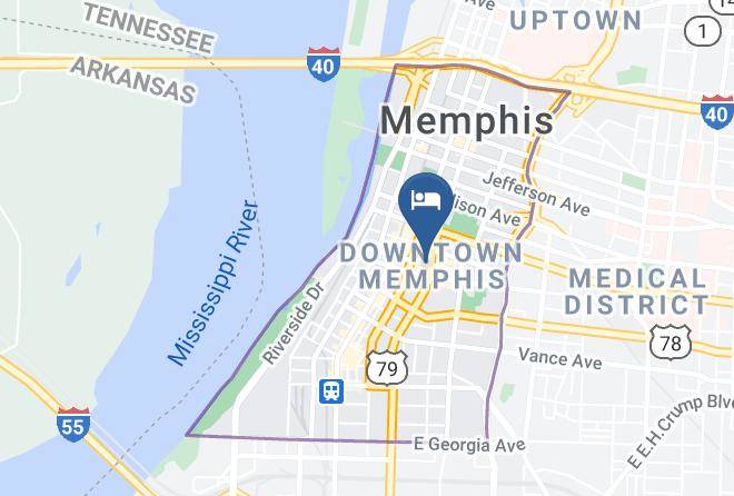 Hampton Inn & Suites Memphis Beale Street Map