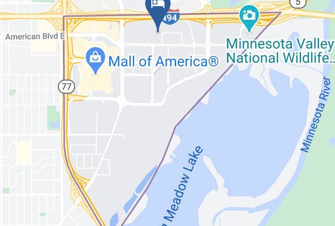 Hampton Inn Suites Minneapolis St Paul Arpt Mall Of America Map
