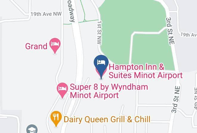 Hampton Inn & Suites Minot Airport Map - North Dakota - Ward