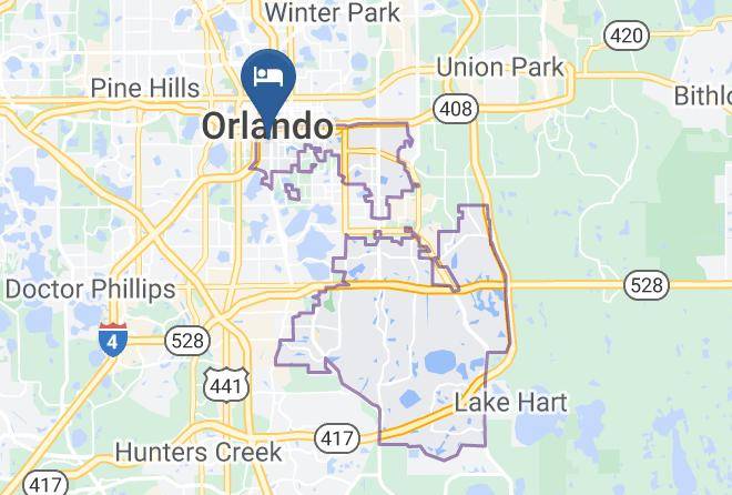 Hampton Inn & Suites Orlando Downtown South Medical Center Map