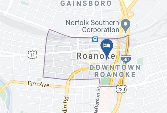 Roanoke City - Hampton Inn & Suites Roanoke Downtown Maps
