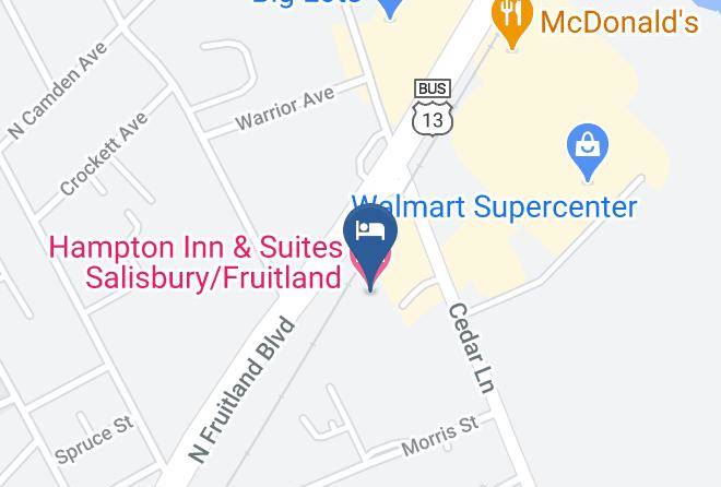 Hampton Inn & Suites Salisbury Fruitland Map
