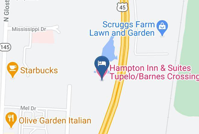 Hampton Inn & Suites Tupelo Barnes Crossing Map