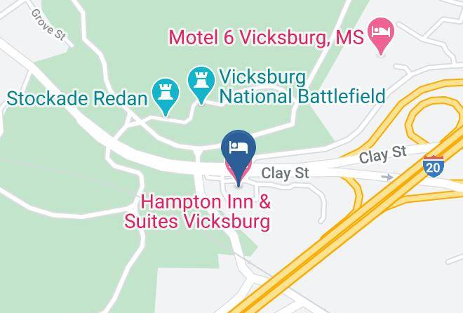 Hampton Inn & Suites Vicksburg Map
