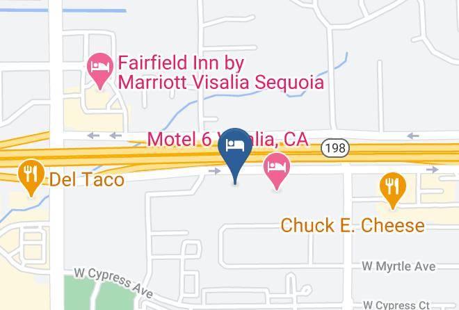 Hampton Inn Visalia Map