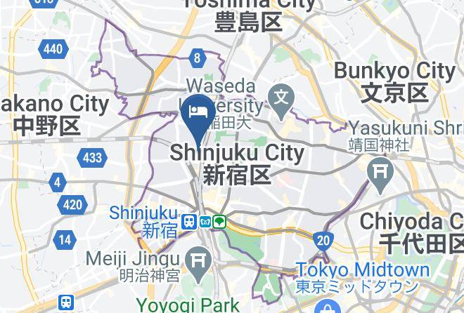 Shinjuku Ward - Hanabi Hotel Maps