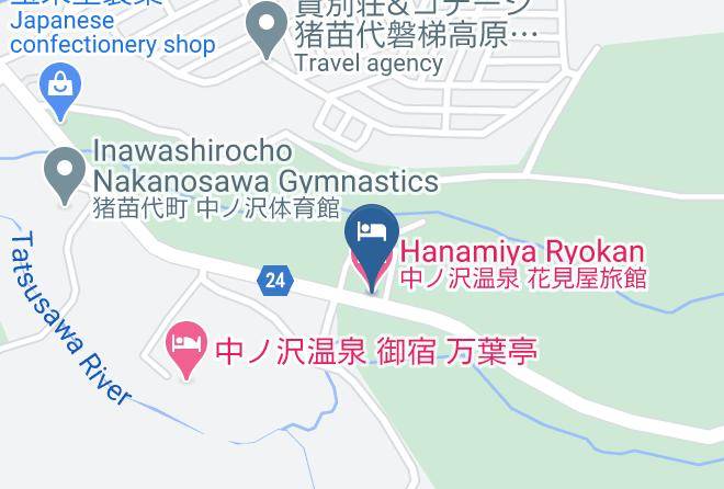 Inawashiro Townyama District - Hanamiya Ryokan Maps