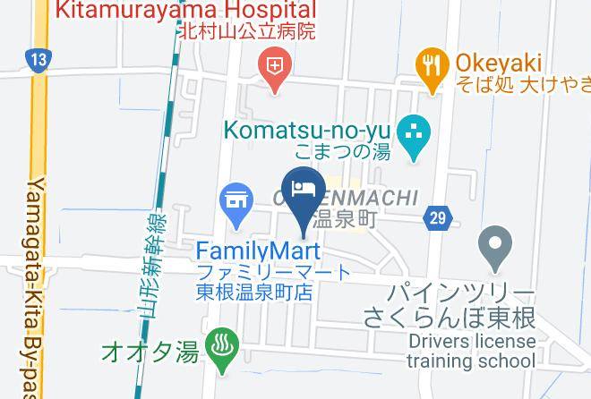 Higashine City - Hananoyu Hotel Maps