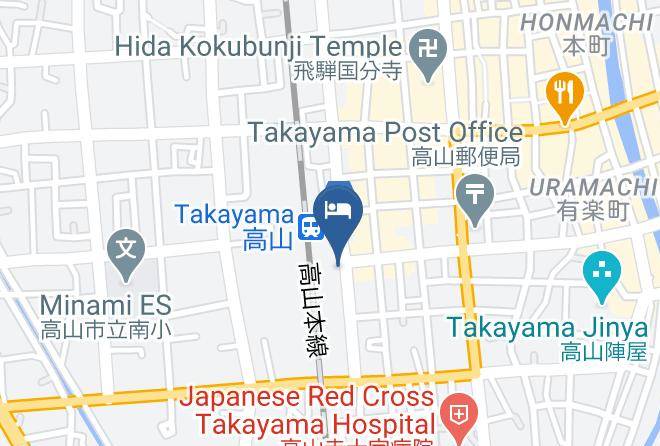 Takayama City - Hanaougi Bettei Iiyama Maps