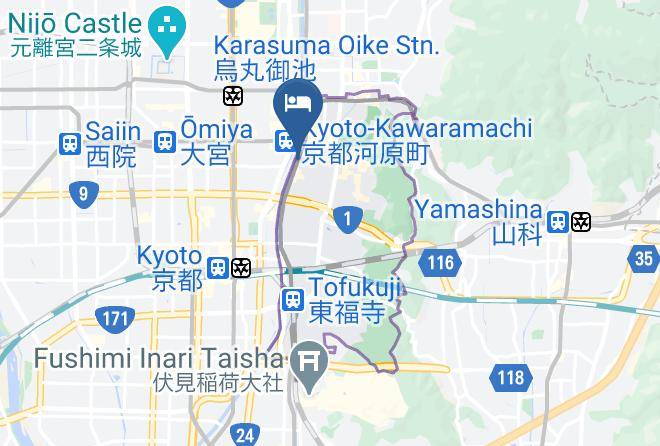 Kyoto City Higashiyama Ward - Hana Touro Stay Kyoto Residence Maps