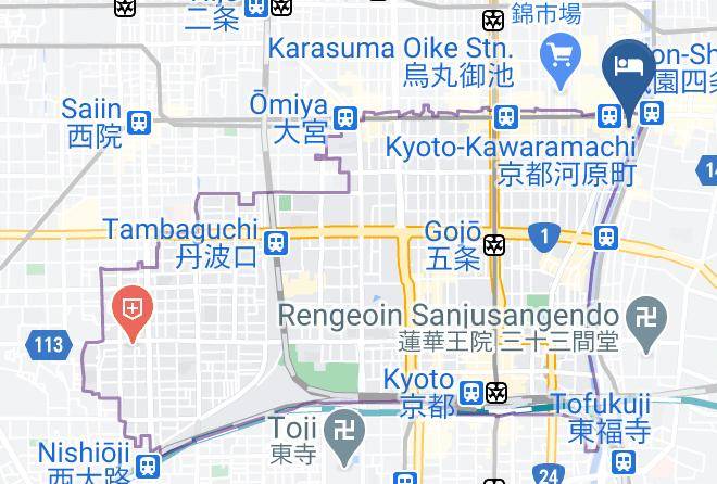 Kyoto City Shimogyo Ward - Hanaya Ryokan Maps