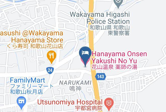Wakayama City - Hanayama Onsen Yakushi No Yu Maps
