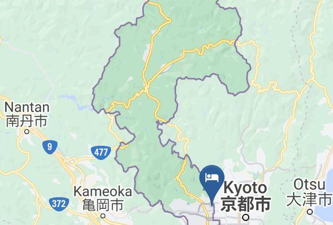 Kyoto City Ukyo Ward - Hanazono Kaikan Maps