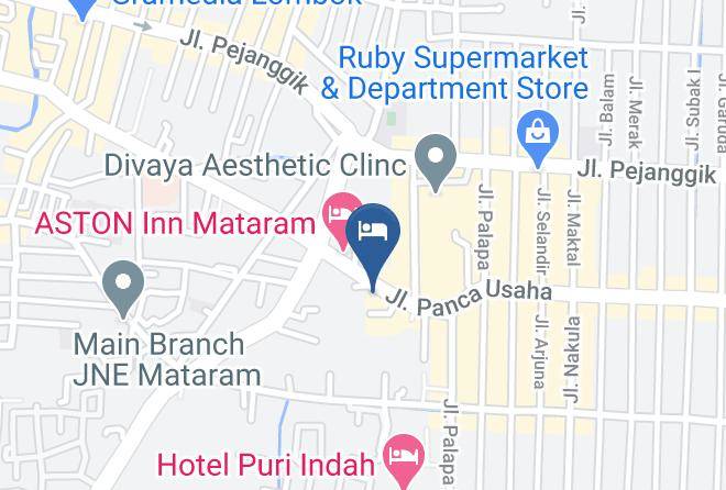 Kota Mataram - Handika Hotel Maps