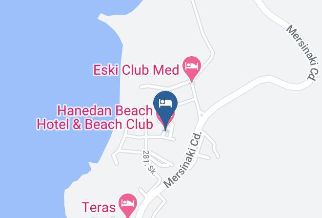 Foca - Hanedan Beach Hotel & Beach Club Maps