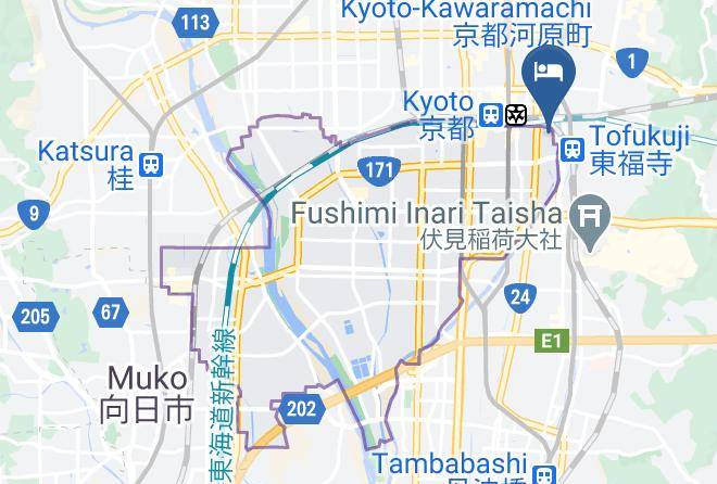 Kyoto City Minami Ward - Hannari Kawaramachihachijyo Maps