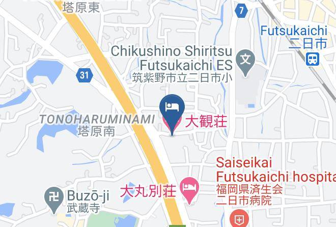 Chikushino City - Harazuru Grand Sky Hotel Maps