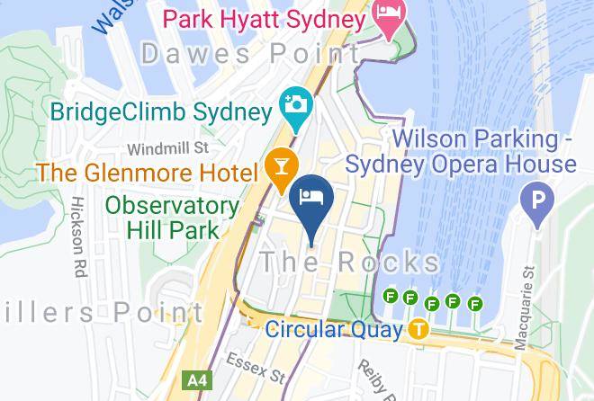 Harbour Rocks Hotel Sydney Map