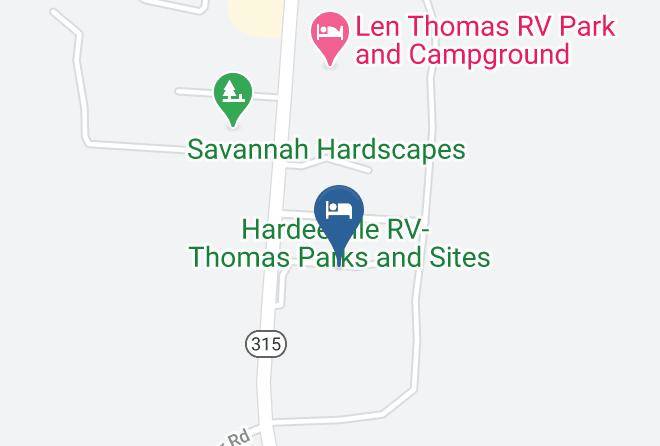 Jasper - Hardeeville Rv Thomas Parks And Sites Maps