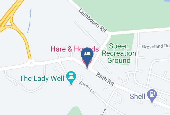 Hare & Hounds Hotel Newbury Map