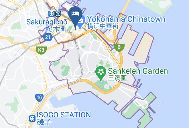 Yokohama City Naka Ward - Hare Tabi Traveler's Inn Yokohama Maps
