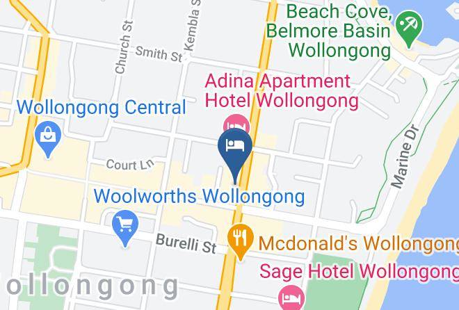 Wollongong - Harp Hotel Maps