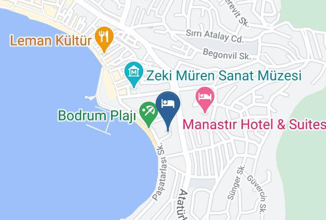 Capaci Hotel Map - Mugla - Bodrum