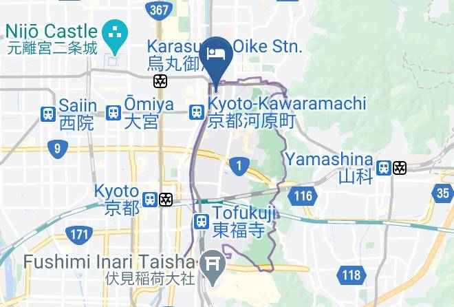 Kyoto City Higashiyama Ward - Hatoba An Machiya Residence Inn Maps