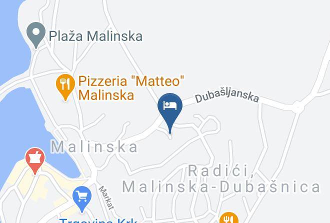 Malinska Dubasnica - Haus Juric Maps