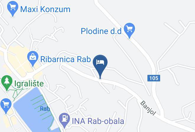 Rab - Haus Petrica Maps