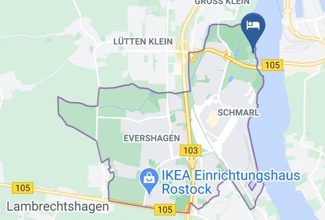 Rostock - Haus Warnowblick Ferienwohnungen Maps