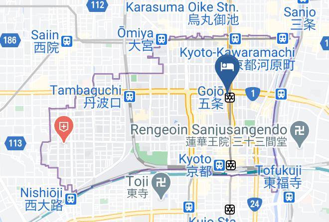 Kyoto City Shimogyo Ward - Hauza Kyoto Gojo Karasuma Maps