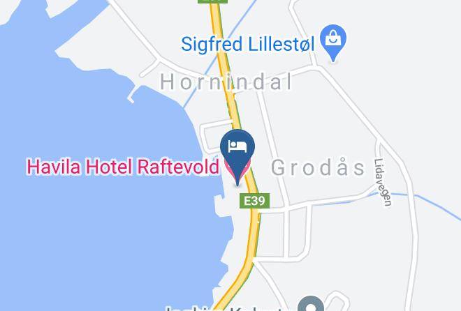 Havila Hotel Raftevold Map