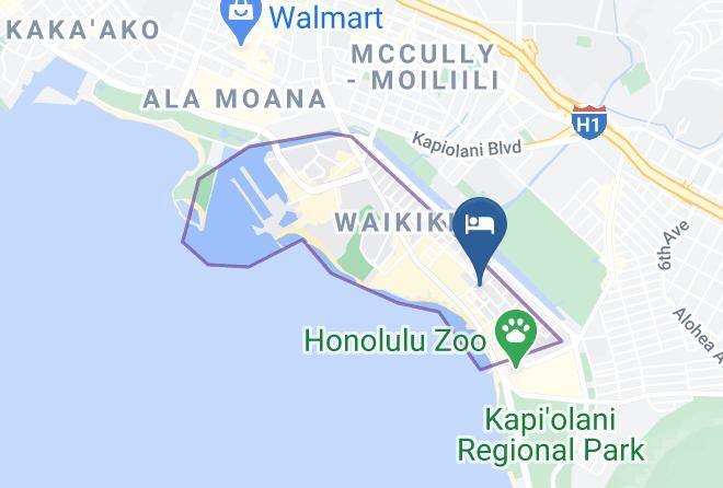 Honolulu - Hawaiian Ebbtide Hotel Maps