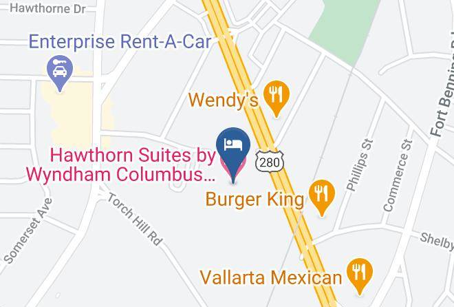 Muscogee - Hawthorn Suites By Wyndham Columbus Fort Benning Maps