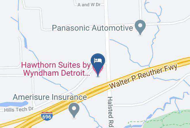 Oakland County - Hawthorn Suites By Wyndham Detroit Farmington Hills Maps