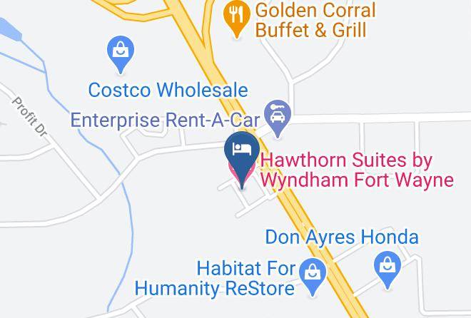Hawthorn Suites By Wyndham Fort Wayne Map