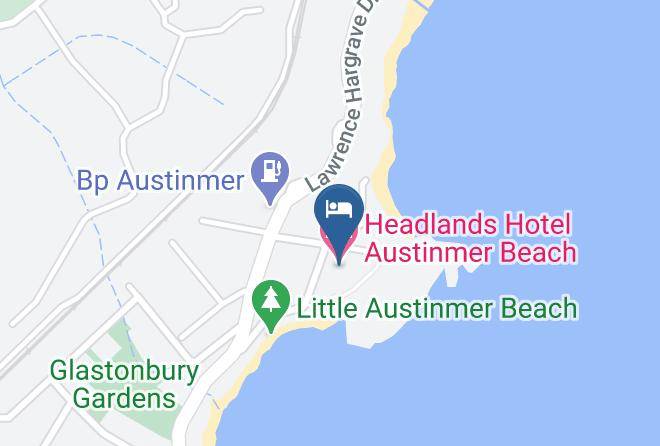 Headlands Hotel Austinmer Beach Map - New South Wales - Wollongong