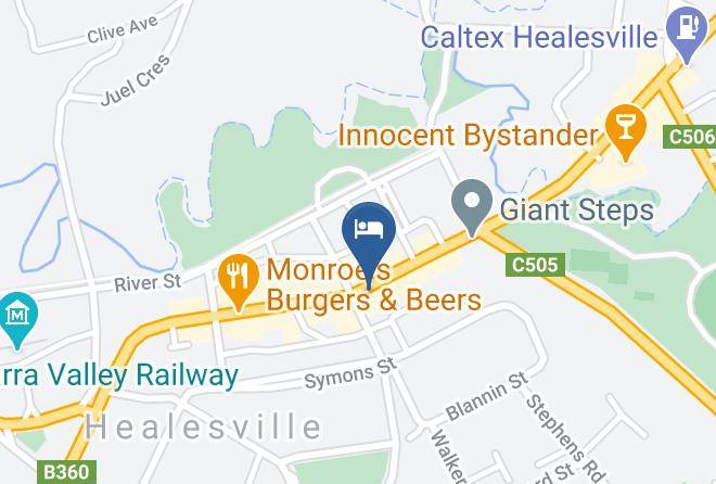 Yarra Ranges - Healesville Garden Accommodation Maps
