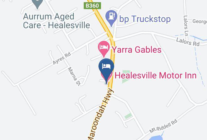 Yarra Ranges - Healesville Motor Inn Maps