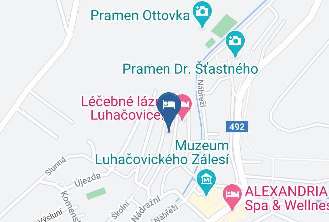 Luhacovice - Healing Spa Luhacovice Sanatorium Miramare Ltd Maps