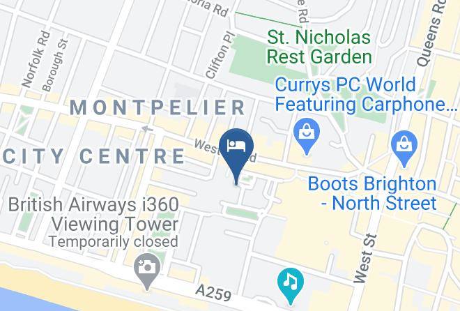 Brighton And Hove - Heart Of Brighton Town Centre By 9s Living Maps