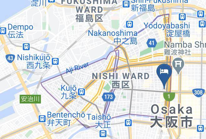 Osaka City Nishi Ward - Hearton Hotel Shinsaibashi Nagahoridori Maps