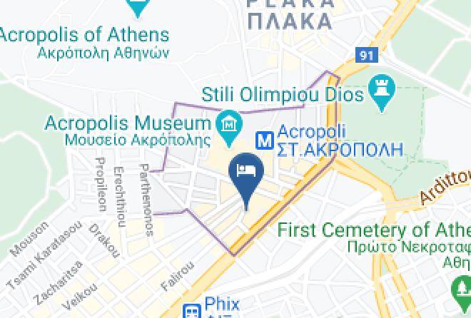 Central Athens - Hera Hotel Maps